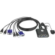 ATEN CS22U 2 Port USB VGA Cable KVM Switch with Remote Port Selector