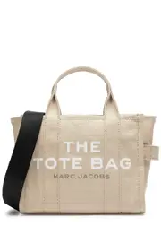 Marc Jacobs The Tote Mini Canvas Tote, Tote, Beige, Zip Fastening One Size