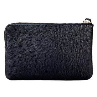 【COACH】F58032 IMBLK CORNER ZIP WRISTLET L-型拉鍊 手拿包 (黑色)