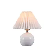 Orianna Modern Ceramic Base Fabric Shade Table Desk Light Lamp White