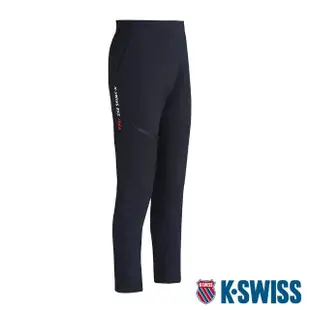 【K-SWISS】吸排運動長褲 Stretch PF Pants-男-黑(106129-008)