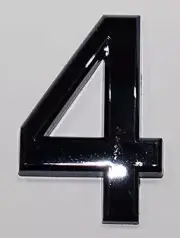 Apartment Number Sign/Mailbox Number Sign, 4 (Black,3D,2.75 x 1.75)-REF24-1027