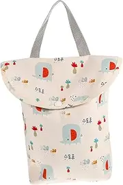 Kisangel Nursery Diaper Bag Diapers Storage Pouch with Snap Button Closure Multi Functional Nappy Organizer for Travel and Outdoor Use Durable with Dual Pocket