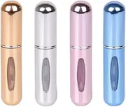 Travel Perfume Spray Bottle, PIVHWIR Perfume Travel Refillable Perfume Atomizer for Traveling，Camping, Outdoor, Shopping-Pack of 4
