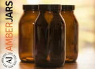 3 x 500ml Amber Glass Wide Mouth Bottle Jar - Vase aromatherapy spice Kitchen