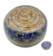 Sodalite Orgonite Tower Buster Dome - EMF Protection Chakra Crystal Orgone
