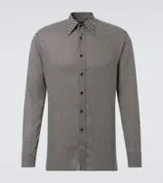 [Tom Ford] Tom Ford Polka-dot printed shirt UK 16 black
