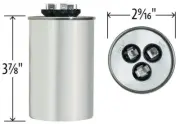 55+5 uf/MFD 370 VAC volts Round Dual Run Capacitor 50/60 Hz , JustCapacitors