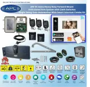 Smart Gate Automation Combo Single Swing Gate Opener with WiFi Intercom System