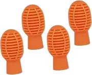 Yardwe 4pcs Drumstick Covers Portable Mute Protectors for Percussion Instruments Flexible and Lightweight Prevent Scratches for Drummers Orange
