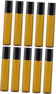 OATIPHO 10pcs Essential Oil Roller Bottles Durable Glass Bottles with Lid Leak Design for Travel Storage of Perfumes and Oils