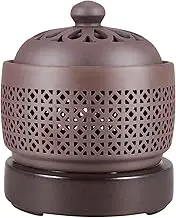 Gyorwst Electronic Aromatherapy Electric Incense Burner Essential Oil Night Light 220V Timing Temperature Adjustment,S