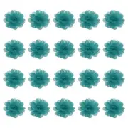 20Pcs 2" Chiffon Flowers Sewing Fabric Flower Appliques for Crafts Peacock Blue