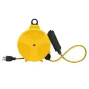 Coleman Cable E315 Extension Cord Reel, 20 Foot, 16/3, With Triple Tap Outlet,
