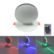 Outdoor 360°Circle Lamp 15W LED Wall Sconce Light Fixture RGB Remote Control Bar
