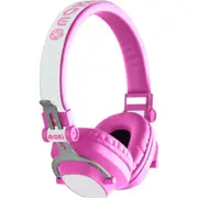 Moki Exo Kids Wireless Bluetooth Headphones On/Over Ear Cup Headband w/ Mic Pink