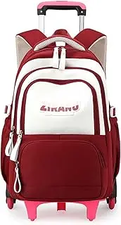 [Yumenam] Kids Backpack Trolley Bag - School Bags for Girls Boys Children's Backpack Rolling Backpack with six 6 Wheels Primary/Secondary School Backpack Back Bookbags