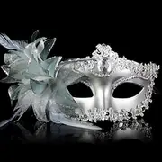 Arlecchina Carnival Mask Venetian Mask Columbina Adults' Women's Flower Style Half Face Party Masquerade Carnival of Venice Halloween Carnival Mardi Gras Easy