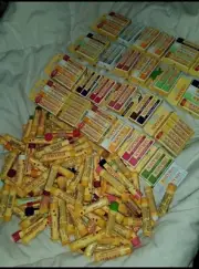 BERT'S BEES LIP BALM LOT 50 COUNTS ALL IN BOXES : SINGLE,DOUBLE OR QUADRO(1;2;4)