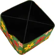 Desk Organizers and Accessories,Storage Box,Desk Organization,1-Pc,Colored Floral on Green Background