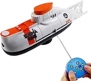 Tipmant RC Submarine Toy Remote Control Boat Ship Radio Electric Dive for Fish Tank Water Tub Kids Birthday Gift (White)