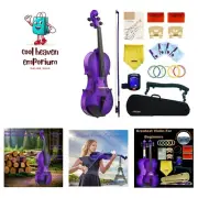 Student Violin 1/2 Size in Elegant Purple - Complete with Accessories & Support