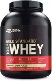 OPTIMUM NUTRITION Gold Standard 100% Whey Protein Powder, Vanilla Ice Cream,...