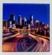 Minneapolis Minnesota Ceramic Tile Trivet Coaster Travel Souvenir 4" x 4"