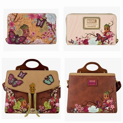 NEW! Loungefly MARVELS Guardians of the Galaxy Groot Crossbody Bag & WALLET SET