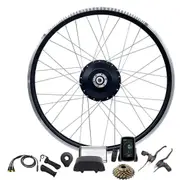 TDR 48V 750W Rear Wheel Hub Motor Conversion Kit for 26 Inch Electric Bike Bicycle, Brushless Gear Motor, Twist Throttle & Pedal Assist, Includes LCD Display & 7-Speed Freewheel