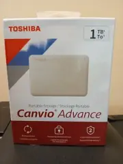 Toshiba Canvio Advance HDTCA10XW3AA 1 TB Portable Hard Drive - External - White