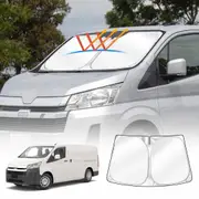 WindScreen Sun Shade for Toyota HiAce Van 2019-2025 Blocks UV Rays Foldable Custom Wind Screen Sun Visor Protector