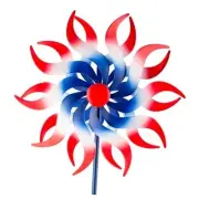 Metal Wind Spinners Outdoor, 15" Dia Kinetic Wind Sculpture & Gradient-58x15