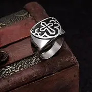 KETIME 12Size Engrave Cross Heart Ring Pet Memorial Ring Stainless Steel Cremation Ashes Urn Jewelry