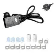 LED Rope Light Accessory Kit - 1 Power Cord,2 Connectors,4 End Caps,10 Clips