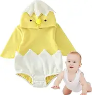 Chicken Outfits for Baby Girls - Animal Romper | Halloween Adorable Hatching Chicken Long Sleeves Costume Baby Animal Romper for Girls and Boys