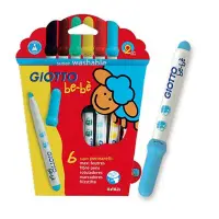 在飛比找Yahoo!奇摩拍賣優惠-義大利 GIOTTO BE-BE 寶寶可洗式彩色筆 - 6色