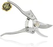 Made in Japan Pruning Shears 8" Bypass Garden Scissors Secateurs Ergonomic Handl