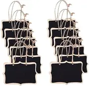 Gatuida 12Pcs Mini Chalkboards Hanging Tags Versatile Blackboard Signs for Weddings Crafts Garden Decor and Table Marking