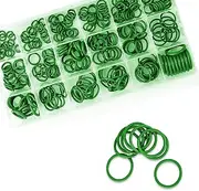 Jewkot 270 PCS Car Conditioning Compressor Seal Ring, Waterproof Durable Rubber Vehicle Water Pump O-type Ring Classification Kit, Universal Flexible Automotive Seals Repair Tools (Green)