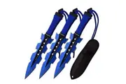 Perfect Point Blue & Black Two Tone Blades Throwing Knives 190mm (K-PP-110-3BL)