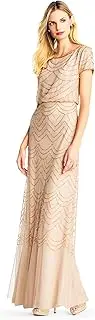 [Adrianna Papell] Women's Blouson Beaded Gown