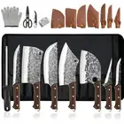 Forging Hammer Kitchen Chef Knife Set Stainless Steel Meat Cleaver Nakiri Knives