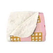 Quad Design Sherpa Fleece Blanket
