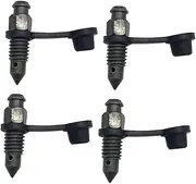 Motorcycle Bleeder Screw Caps Kit 4pcs Corrosion-Resistant with Rubber Cap Easy Installation for Motorbike Brake