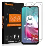 [2 PACK] For Motorola Moto G30 Screen Protector Full Coverage Tempered Glass Screen Protector Guard (Clear)