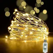 Teemyaa 10M 100LED Fairy Lights, Plug in Twinkle Lights, LED String Lights USB Powered 8 Modes for Bedroom Wedding Party Christmas Decor, Warm White