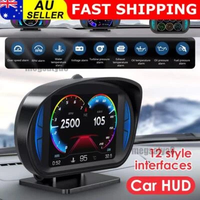 Car HUD Gauge Digital Head UP Display GPS OBD LCD Speedometer Odometer Universal (for: Honda Civic)