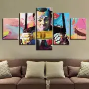 Wolf Of Wall Street Movie Leonardo Dicaprio Money 5 Piece Panel Canvas Wall Art