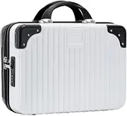 [RENHUAVOY] Travel Makeup Case Hard Cosmetic Bag Organizer Mini Suitcase Carrying Case Luggage Organizer 14/15/16", I, 16inch